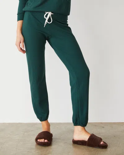 Monrow Softfleece Vintage Sweat In Evergreen