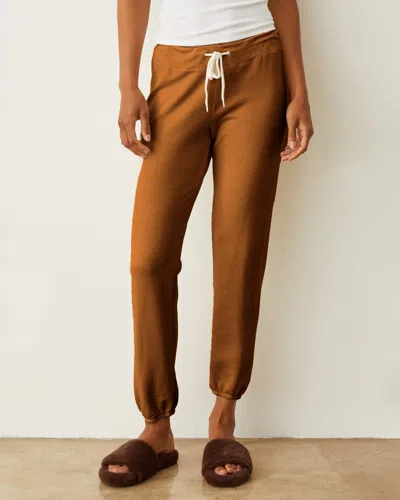 Monrow Softfleece Vintage Sweats In Rust