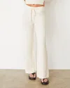 Monrow Softknit French Waffle Lounge Pant In Ivory