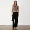 Monrow Space-dye Crochet Racer Tank In Pecan Multi