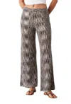 Monrow Space-dye Crochet Wide Leg Pant In Multi