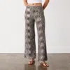 Monrow Space-dye Crochet Wide Leg Pant In Pecan Multi