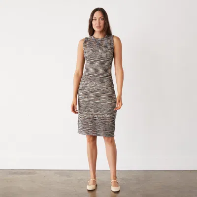Monrow Space-dye Tank Dress In Pecan Multi