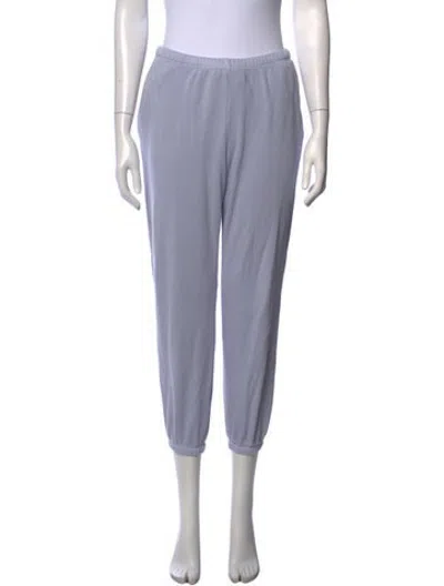 Pre-owned Monrow Straight Leg Pants In Purple