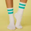 Monrow Stripe Socks In White
