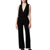 Monrow Supersoft 70's Jumpsuit In Black In Black