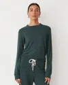 Monrow Supersoft Crew Neck Sweatshirt In Sea Moss