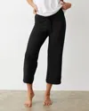 Monrow Supersoft Crop Lounge Pant In Black