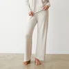 Monrow Supersoft Crop Straight Leg Sweat In Bone