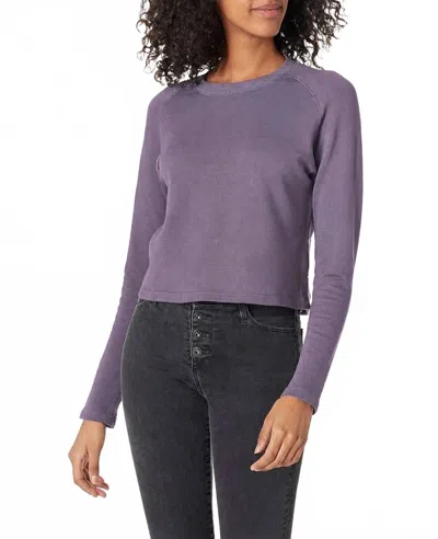 Monrow Supersoft Cropped Sweatshirt In Misty Lilac In Purple