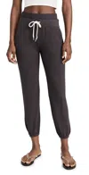 Monrow Supersoft Double Waist Sweatpants Washed Black In Washed Black