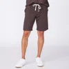 Monrow Supersoft Fleece Shorts In Cocoa