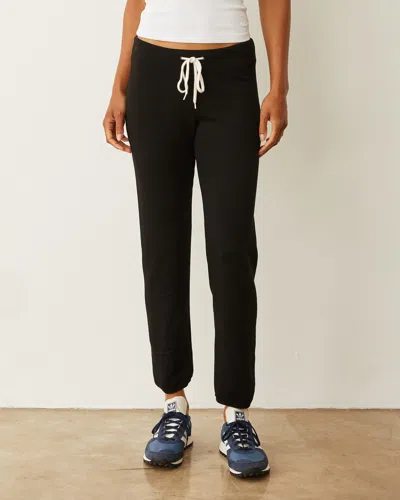 Monrow Supersoft Fleece Vintage Sweats In Black