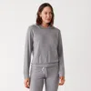 Monrow Supersoft Pullover Hoody In Dark Heather