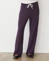 Monrow Supersoft Straight Leg Vintage Sweat In Midnight Plum
