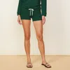 Monrow Supersoft Vintage Shorts In Evergreen