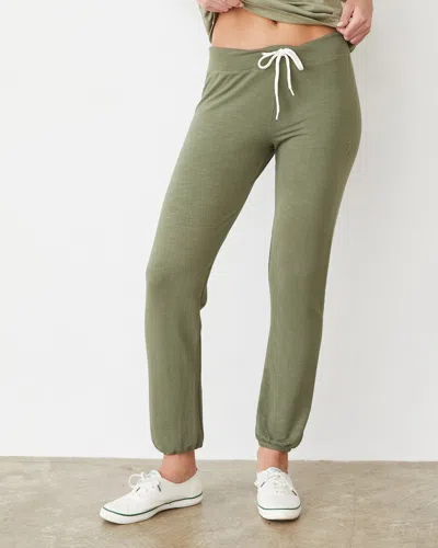 Monrow Super Soft Vintage Sweatpants In Hunter Green In Army