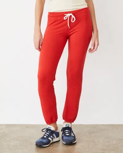 Monrow Supersoft Vintage Sweats In Flare Red