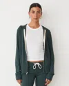 Monrow Supersoft Zip Up Hoody In Sea Moss