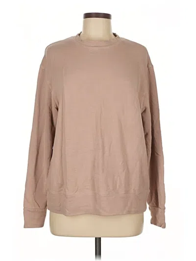 Pre-owned Monrow Sweatshirt In Brown