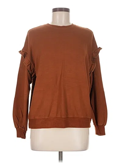 Pre-owned Monrow Sweatshirt In Brown