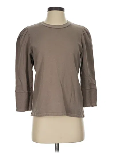 Pre-owned Monrow Sweatshirt In Brown