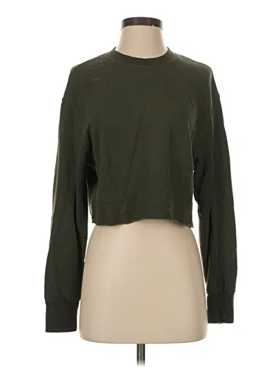 Pre-owned Monrow Sweatshirt In Green