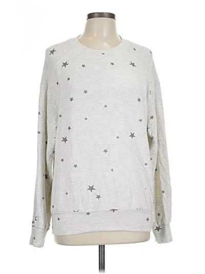 Pre-owned Monrow Sweatshirt In Silver
