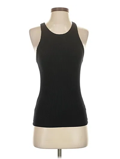 Pre-owned Monrow Tank Top Black Halter Neckline Tops