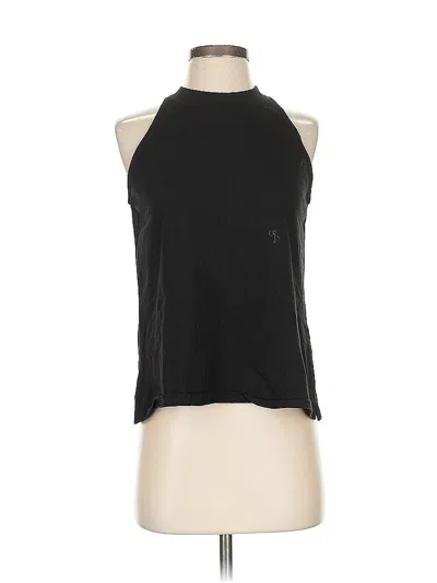 Pre-owned Monrow Tank Top Black Halter Neckline Tops