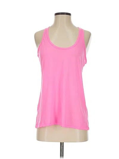 Pre-owned Monrow Tank Top Pink Halter Neckline Tops