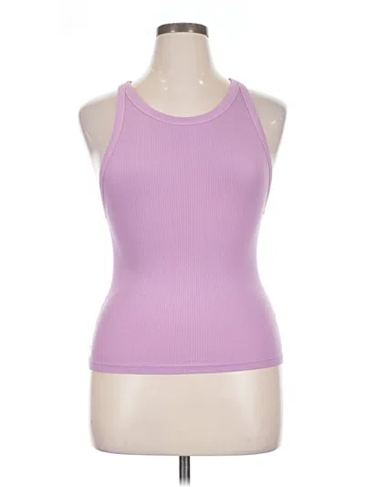 Pre-owned Monrow Tank Top Purple Halter Neckline Tops