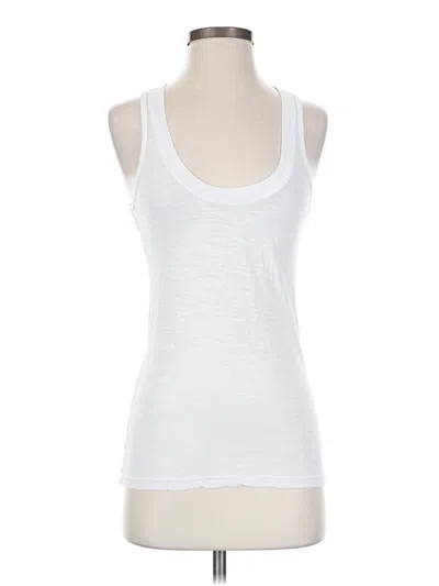 Pre-owned Monrow Tank Top White Halter Neckline Tops