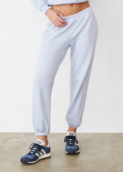 Monrow Teddy Fleece Relaxed Sweat In Icey Lilac