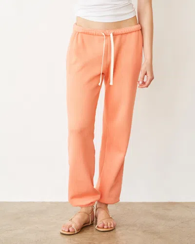 Monrow Teddy Fleece Relaxed Sweat In Sorbet
