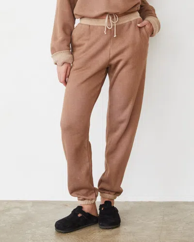 Monrow Teddy Fleece Sweat In Walnut