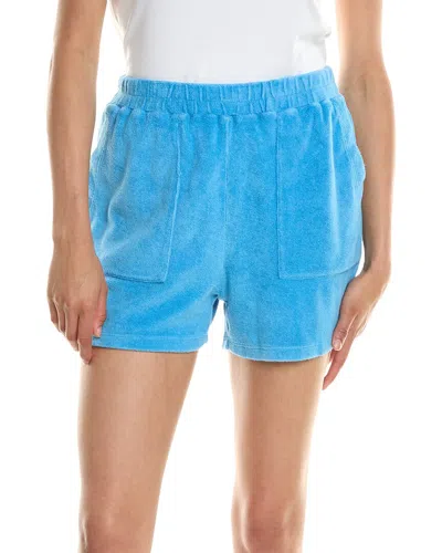 Monrow Terry Cloth Short In Blue