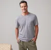 Monrow Textured Tri-blend Relaxed Pocket Crew In Granite