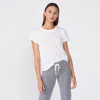 Monrow Tissue Fitted Crew Neck Tee In White