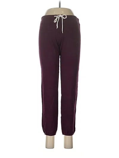 Pre-owned Monrow Track Pants In Burgundy