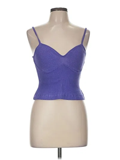 Pre-owned Monrow Tube Top Purple Sweetheart Neckline Tops