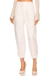 Monrow Utility Pants In Ivory