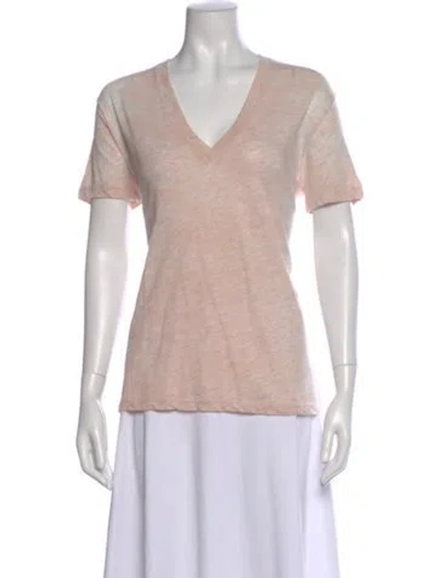 Pre-owned Monrow V-neck Short Sleeve T-shirt In Pink
