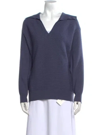Pre-owned Monrow V-neck Sweater In Blue