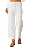 Monrow Waffle Sweatspants In Natural In White