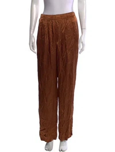 Pre-owned Monrow Wide Leg Pants In Brown