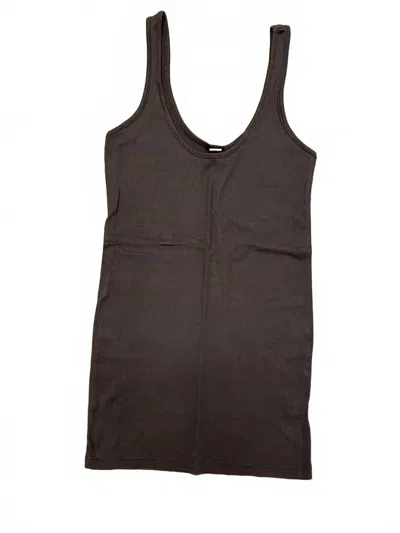 Monrow Women's Classic Layer Tank In Brown In Black