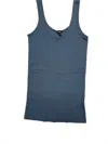 Monrow Women's Classic Layer Tank In Denim In Multi