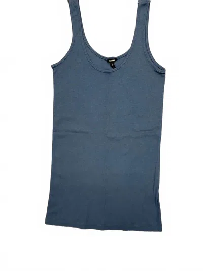 Monrow Women's Classic Layer Tank In Denim In Multi