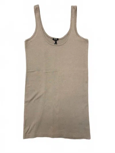 Monrow Women's Classic Layer Tank In Taupe In Gray